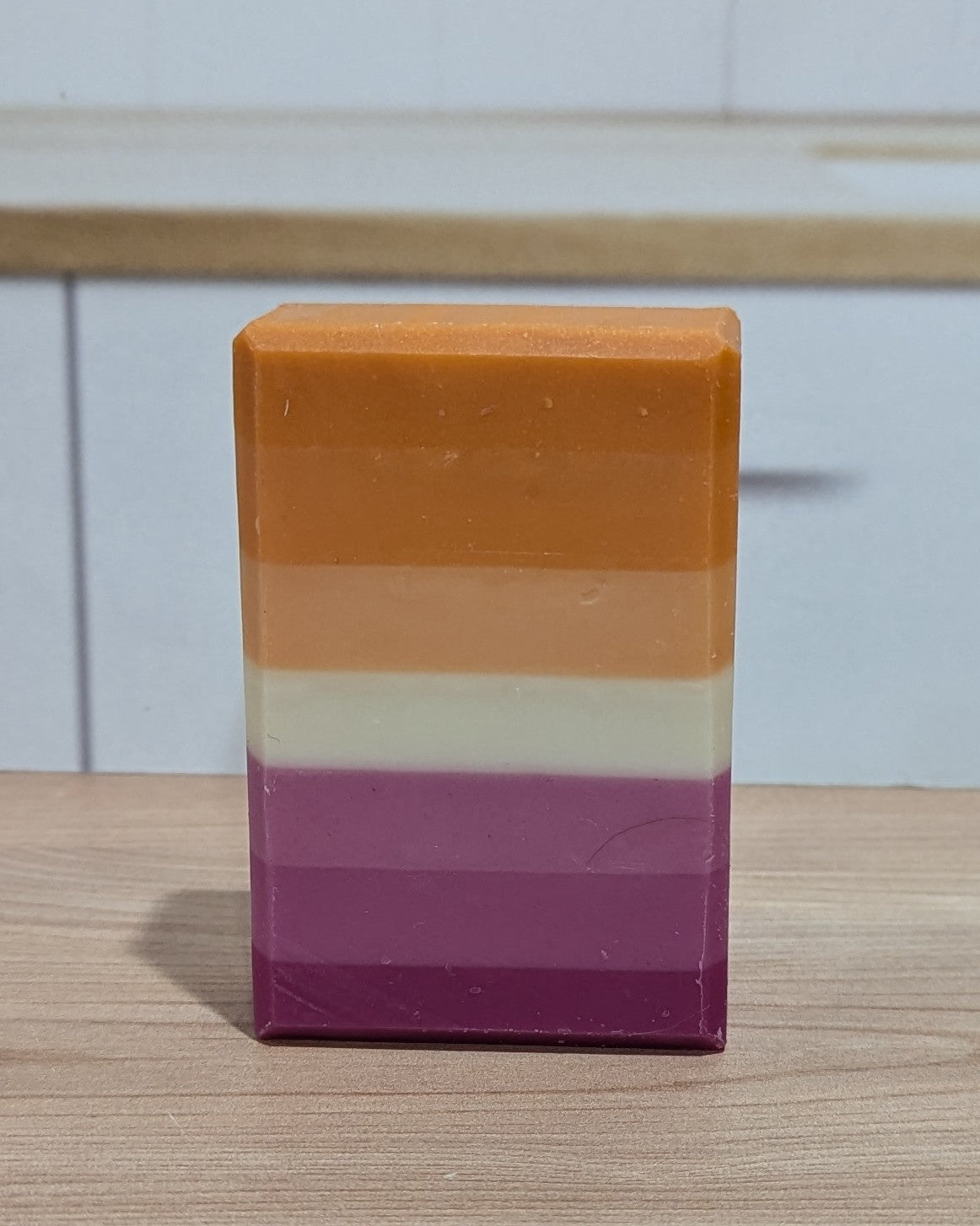 Lesbian flag soap in Lily of the Valley