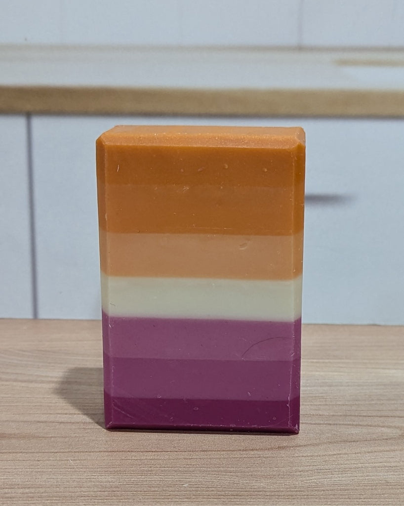 Lesbian flag soap in Lily of the Valley